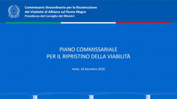 Presentato il Piano commissariale Ponte di Albiano